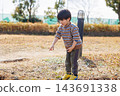 A boy running around energetically in the park 143691338