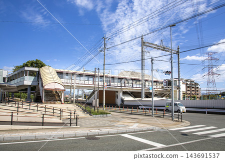 西鐵大牟田線三國丘站的景色。 西鐵大牟田線三國丘站的景色。 143691537