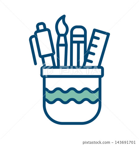 stationery icon vector design template in white background stationery icon vector design template in white background 143691701