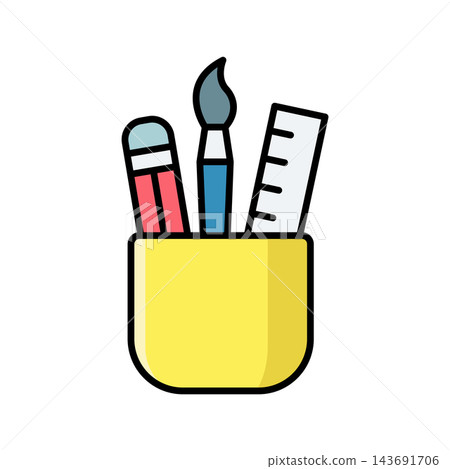 stationery icon vector design template in white background stationery icon vector design template in white background 143691706