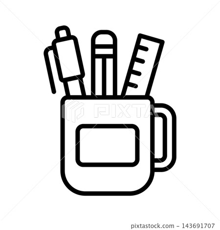 stationery icon vector design template in white background 143691707