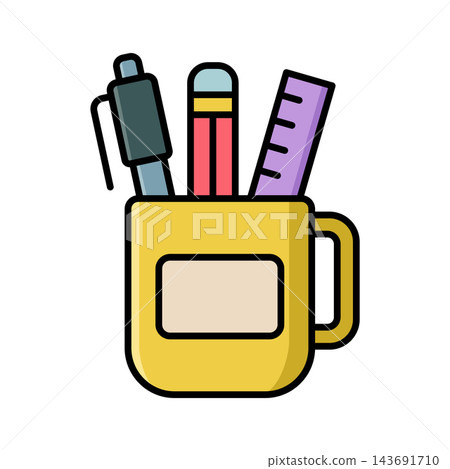 stationery icon vector design template in white background stationery icon vector design template in white background 143691710