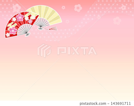 折扇背景(橘色)J-1 折扇背景(橘色)J-1 143691711