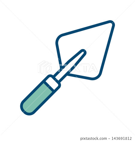 trowel icon vector design template in white background trowel icon vector design template in white background 143691812