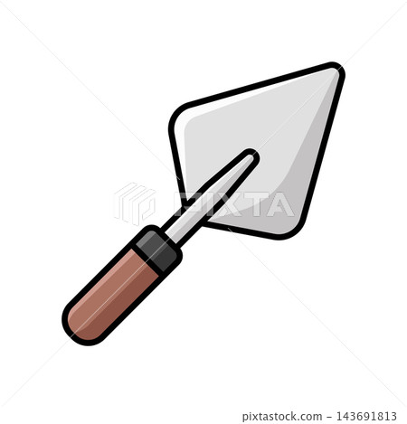 trowel icon vector design template in white background trowel icon vector design template in white background 143691813