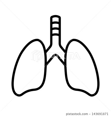 lungs icon vector design template in white background lungs icon vector design template in white background 143691871