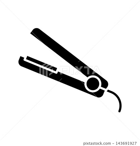 hair iron icon vector design template in white background 143691927