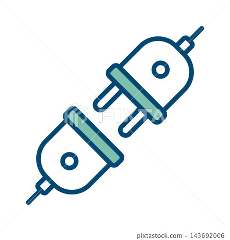 electric plug icon vector design template in white background electric plug icon vector design template in white background 143692006