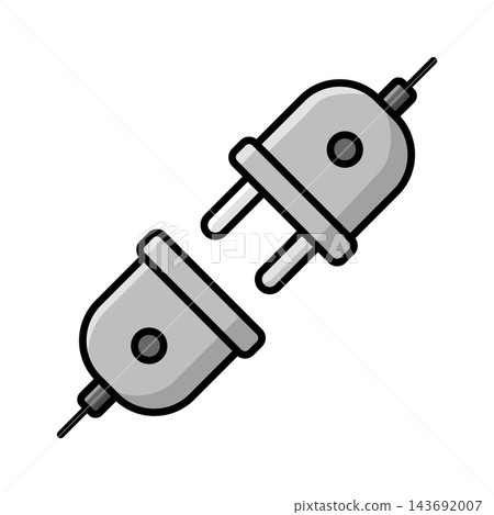 electric plug icon vector design template in white background electric plug icon vector design template in white background 143692007