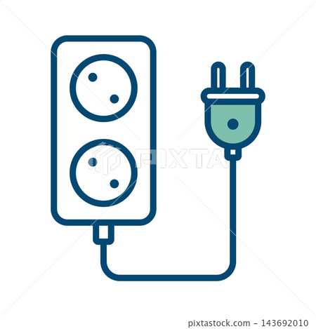 electric plug icon vector design template in white background electric plug icon vector design template in white background 143692010