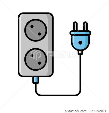electric plug icon vector design template in white background 143692011