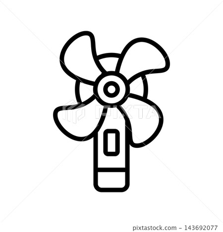 electric fan icon vector design template in white background 143692077