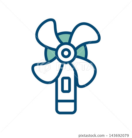 electric fan icon vector design template in white background electric fan icon vector design template in white background 143692079