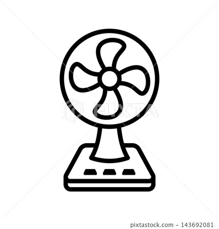 electric fan icon vector design template in white background electric fan icon vector design template in white background 143692081