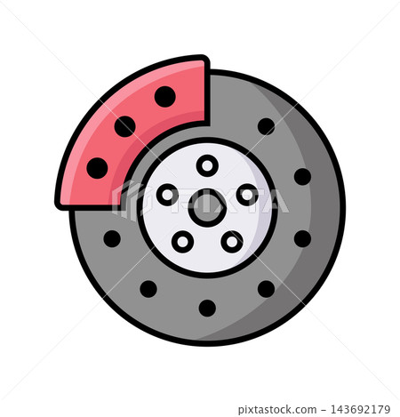 brake icon vector design template in white background brake icon vector design template in white background 143692179