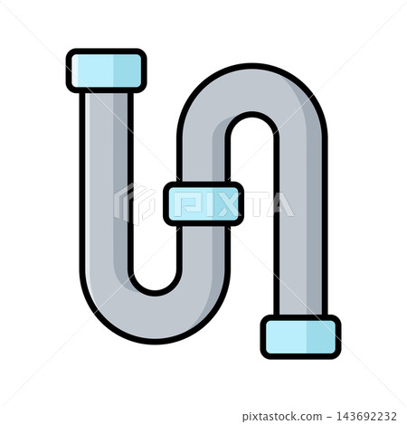 pipe plumbing icon vector design template in white background 143692232