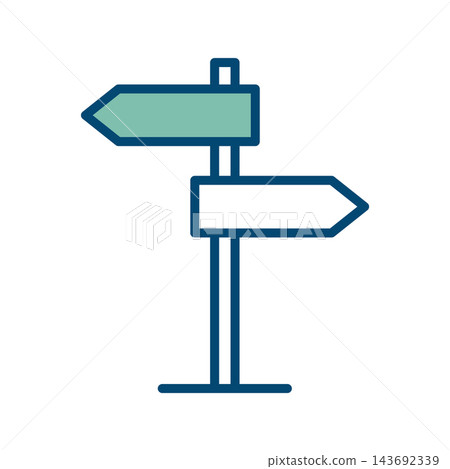 road sign icon vector design template in white background road sign icon vector design template in white background 143692339