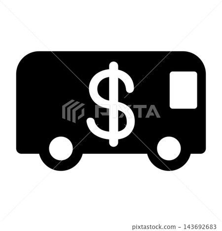 Cash van icon Cash van icon 143692683