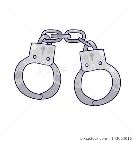 Illustration of Metal Handcuffs Illustration of Metal Handcuffs 143693016