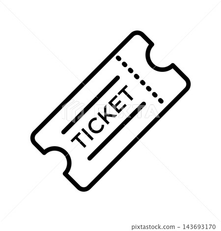 ticket icon vector design template in white background 143693170