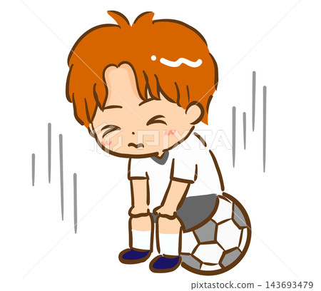 Illustration of a depressed soccer player / Transparent background / Jersey number 10 Illustration of a depressed soccer player / Transparent background / Jersey number 10 143693479