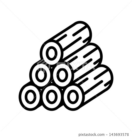 wood log icon vector design template in white background wood log icon vector design template in white background 143693578