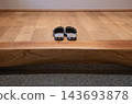 Slippers placed in the entrance 143693878