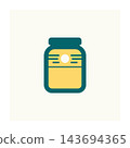 Medicine Bottle Icon Vector Illustration for Healthcare and Pharmacy 143694365