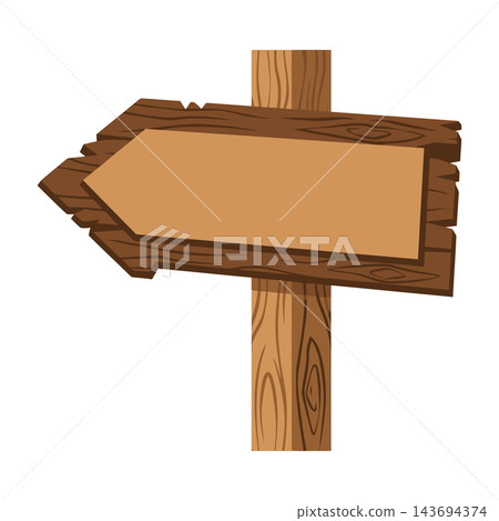 Rustic wooden directional sign illustration on white background Rustic wooden directional sign illustration on white background 143694374