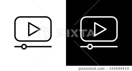 影片播放圖示(附播放進度條);播放器;影片;媒體 影片播放圖示(附播放進度條);播放器;影片;媒體 143694419