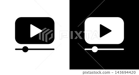 影片播放圖示(附播放進度條);播放器;影片;媒體 影片播放圖示(附播放進度條);播放器;影片;媒體 143694420