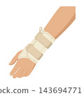 Illustration of wrist brace for injury support 143694771