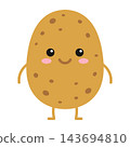 Cute anthropomorphic potato mascot character illustration 143694810