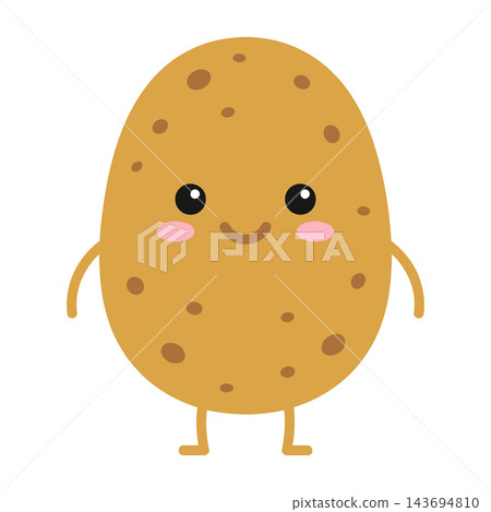 Cute anthropomorphic potato mascot character illustration Cute anthropomorphic potato mascot character illustration 143694810