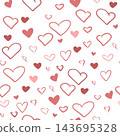 Pink hearts Seamless pattern 143695328