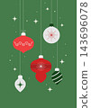 Vector illustrations of Christmas ornaments. 143696078