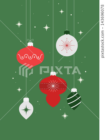 Vector illustrations of Christmas ornaments. Vector illustrations of Christmas ornaments. 143696078