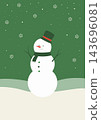 Vector illustration of a cute snowman. 143696081