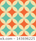 Retro 1970s style geometric seamless pattern background 143696225