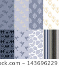 Minimalist geometric and floral repeat patterns collection bundle 143696229