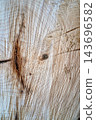 Weathered wooden plank with peeling light blue paint texture 143696582