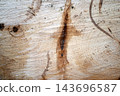 Weathered wood grain texture with knots and scratches 143696587