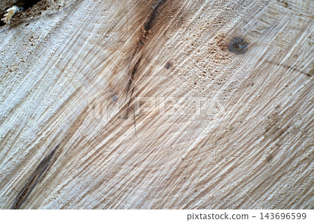 Weathered wooden board texture with wood grain and scratches 143696599