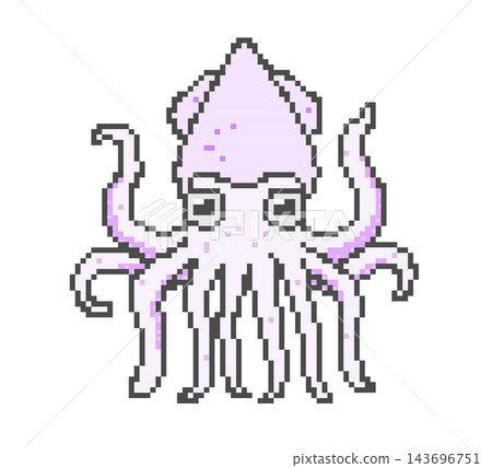 Squid pixel art (purple) Squid pixel art (purple) 143696751
