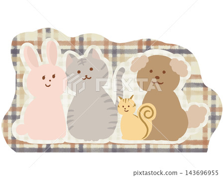 可愛的動物插畫 可愛的動物插畫 143696955