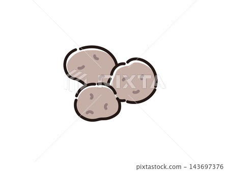 Simple vegetable illustration: Potato Simple vegetable illustration: Potato 143697376