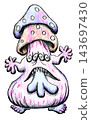 Scary, frightening monster & character illustrations - Mad Mushroom Pink 143697430