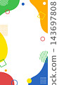 Colorful and pop geometric cute background frames 143697808