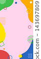 Colorful and pop geometric cute background frames 143697809