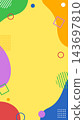Colorful and pop geometric cute background frames 143697810